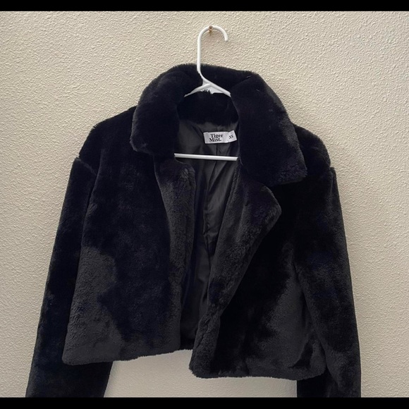 Tiger Mist Faux Fur cropped jacket - Picture 2 of 2